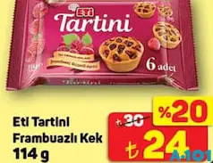 ETİ TARTİNİ FRAMBUAZLI KEK 114 G